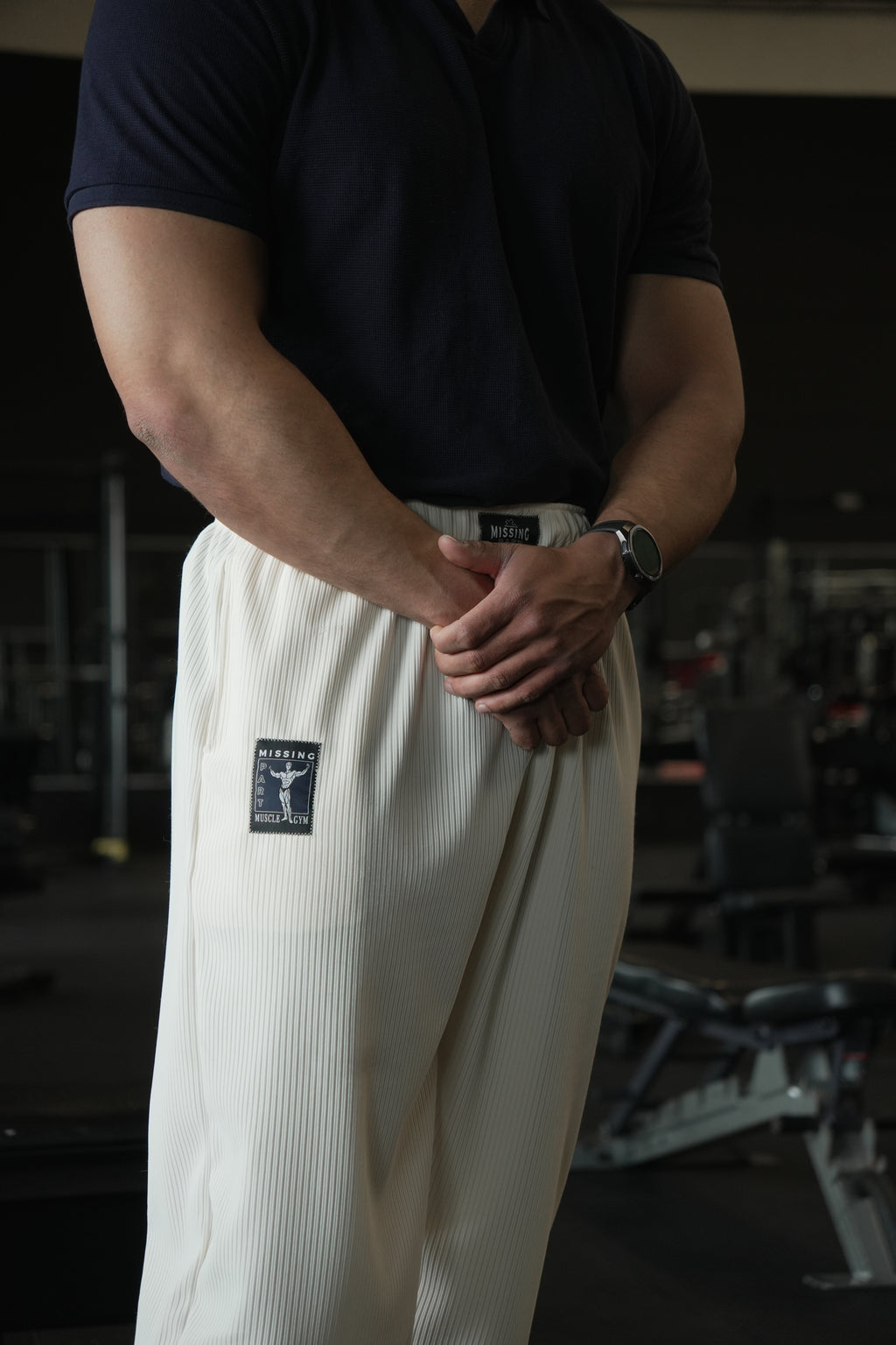 Muscle-Gym Pants | Crème