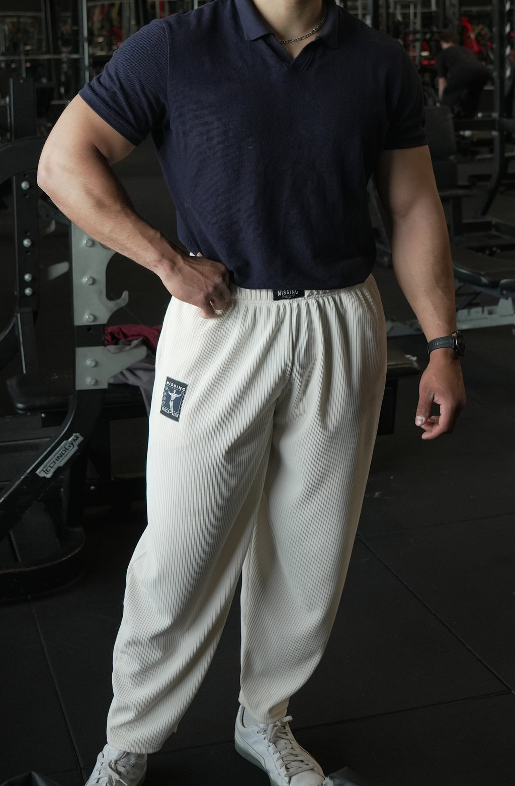 Muscle-Gym Pants | Crème